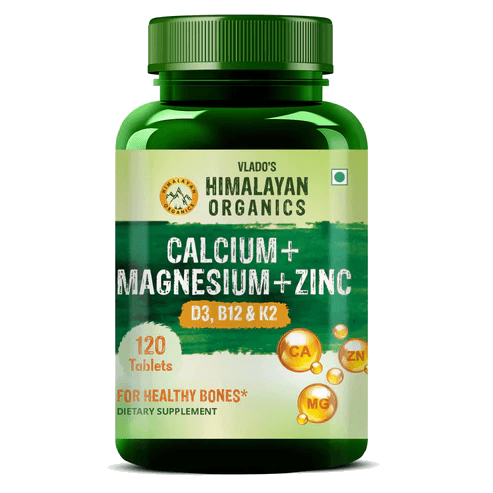Vlado's Himalayan Organics Calcium Magnesium Zinc Vitamin D3, B12 & K Tablets product image