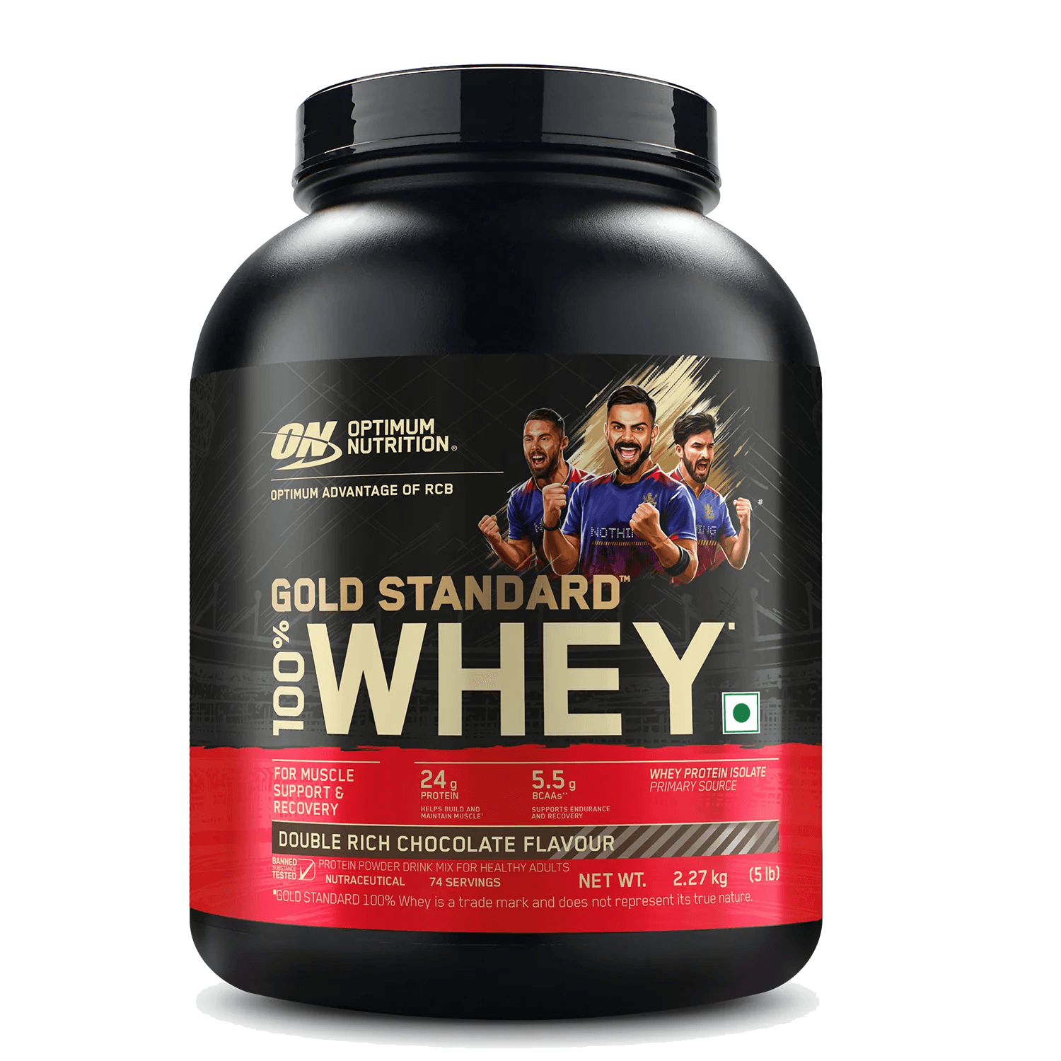 Optimum Nutrition RCB Limited Edition Gold Standard 100% Whey Protein Powder product image
